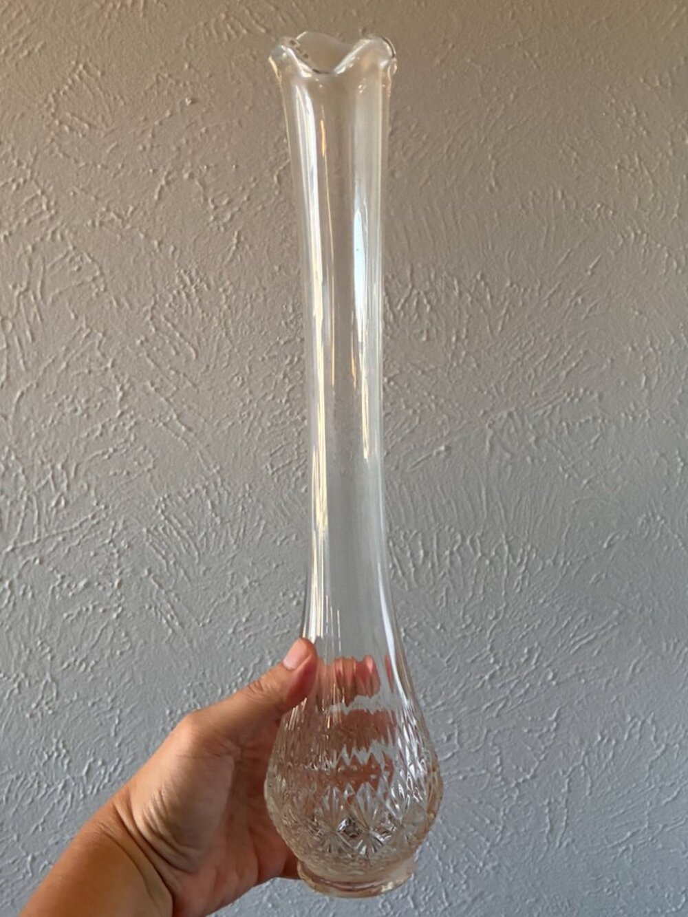 Fenton OVG Fine Cut & Block Vase